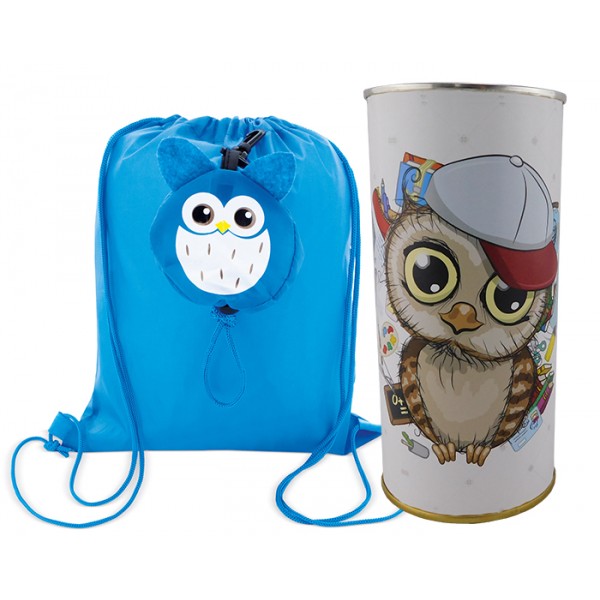 Mochila infantil buho en lata