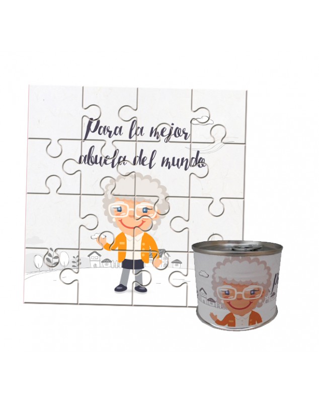 Puzzle para regalo abuela en lata