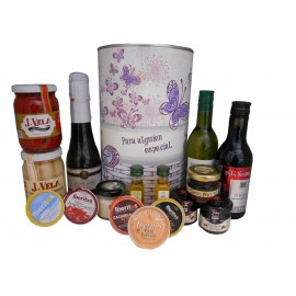 Lata regalo con productos gourmet para mujer